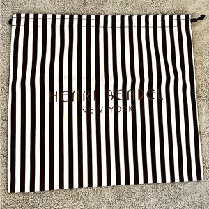 Henri Bendel Black and White Striped Pouch